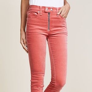 Rag & Bone- Washed Red Velvet Jeans